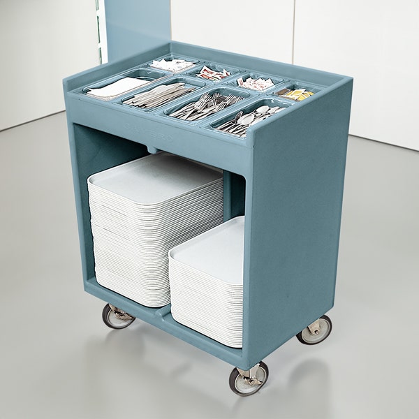 Tray & Silverware Cart